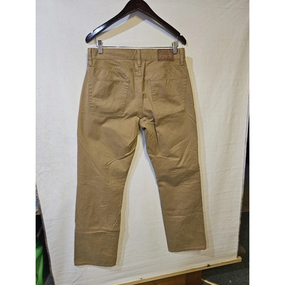 Polo Ralph Lauren Men's Classic Fit‎ Chino Pants 32x32 Khaki Embroidered